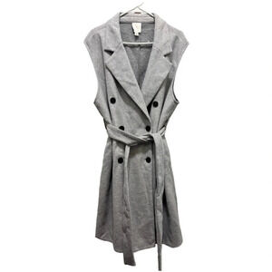 Joie Gray Sleeveless Pea Coat